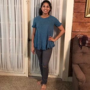 Juniors blouse top S ruffles altar’d state teens